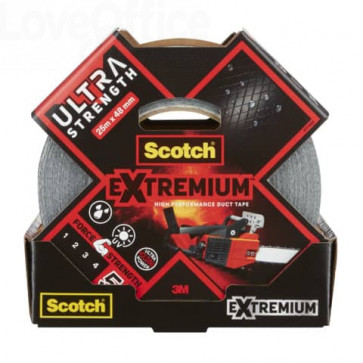 Nastro adesivo extra resistente ad alto spessore Scotch® Extremium Ultra - 48 mm x 25 m - Argento - DT174825