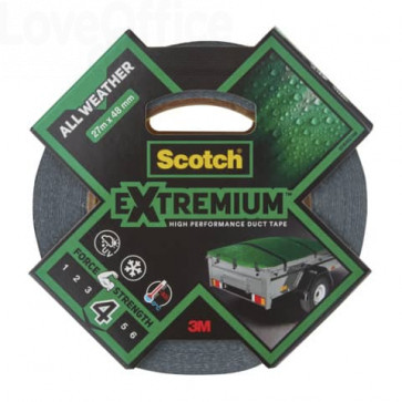 Nastro adesivo extra resistente per tutte le temperature Scotch® All Weather - 48 mm x 27,4 m - Grigio scuro - 22304827AW