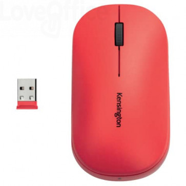 Mouse wireless doppio Kensington SureTrack™ 48x184x105 mm Rosso K75352WW
