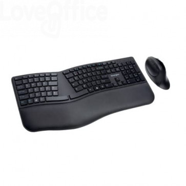 Tastiera e mouse e Pro Fit® Ergo wireless (nero) IT Kensington Nero K75406IT