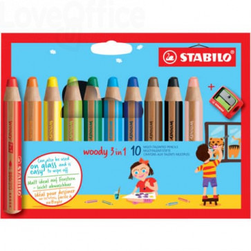 Set regalo 20 matite colorate Sparkle e temperamatite