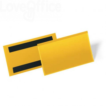 Tasche per identificazione a fissaggio magnetico DURABLE 16,3x8,15 cm Giallo - 1742-04 (conf.50)