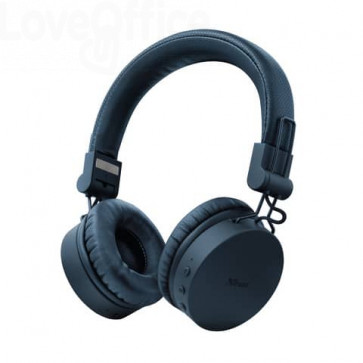 Cuffie in-ear wireless Trust Tones Blu - Bluetooth portata 10 metri - 23908