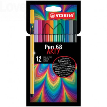 Pennarelli Stabilo Pen 68 arty - tratto 1 mm - colori assortiti (conf.12 pezzi)