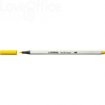 Pennarello Stabilo Pen 68 brush - punta a pennello - M 1 mm Giallo 568/44