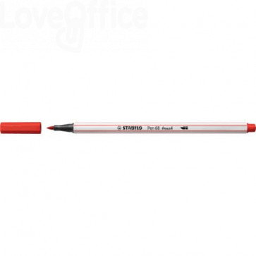 Pennarello Stabilo Pen 68 brush - punta a pennello - M 1 mm Rosso carminio 568/48