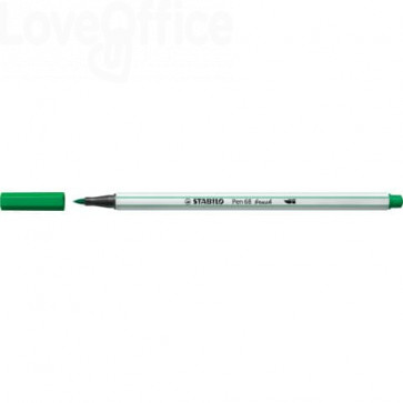 Pennarello Stabilo Pen 68 brush - punta a pennello - M 1 mm Verde smeraldo 568/36