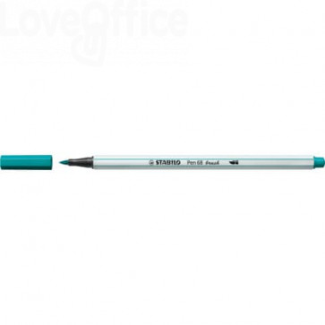 Pennarello Stabilo Pen 68 brush - punta a pennello - M 1 mm Blu turchese 568/51