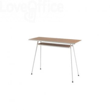 Tavolo con ripiano Paperflow LV1 100x40x75 cm (LxPxH) - noce/bianco