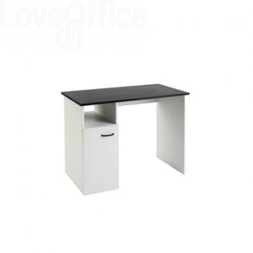 Tavolo compatto con armadietto Paperflow LV10 - 100x49x72 cm (LxPxH) bianco/nero
