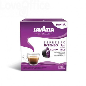 Caffè in cialde Astuccio 16 capsule 128 g compatibili Dolce Gusto Lavazza Espresso intenso - 2323