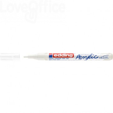 Pennarello acrilico Edding 5300 - punta tonda 1-2 mm Tratto fine - Bianco traffico - 4-5300922