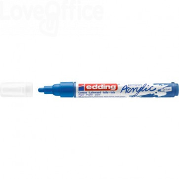 Pennarello acrilico Edding 5100 - punta tonda 2-3 mm Tratto medio - Blu genziana - 4-5100903