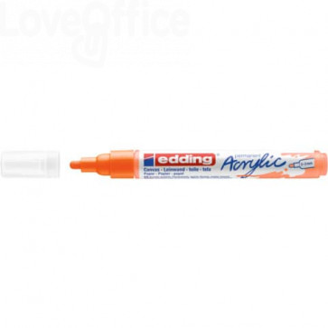 Pennarello acrilico Edding 5100 - punta tonda 2-3 mm Tratto medio - Arancio fluo - 4-5100066