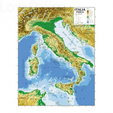 Carta geografica plastificata - 100x140 cm CWR Italia 06990