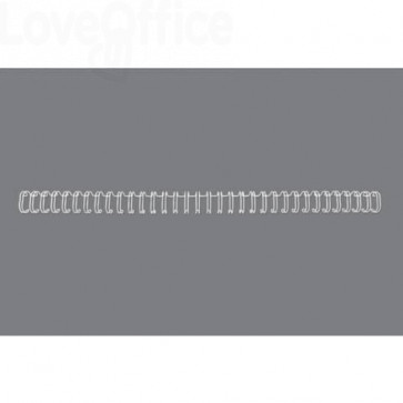 Spirali metalliche a 34 anelli GBC Wirebind 11 mm - fino a 100 fogli - A4 - Bianco RG810770 (conf.100)