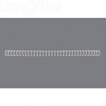 Spirali metalliche a 34 anelli GBC Wirebind 12 mm - fino a 115 fogli - A4 - Bianco RG810870 (conf.100)