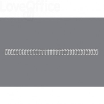 Spirali metalliche a 34 anelli GBC Wirebind 14 mm - fino a 125 fogli - A4 - Bianco RG810970 (conf.100)