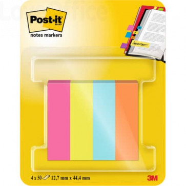 Segnapagina removibili Post-it® in carta Poptimistic 15x50 mm - blocchetti da 50 fogli cad. - assortiti (conf.4)