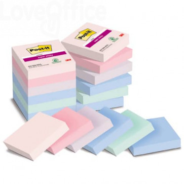 Foglietti Post-it® Super Sticky Soulful - 47,6x47,6 mm - 90 foglietti cad. (conf.12 blocchetti)