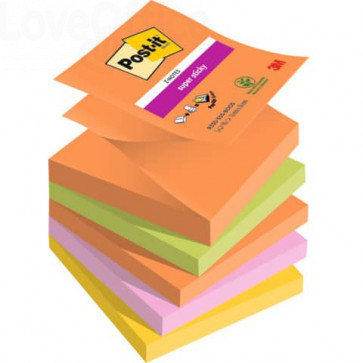 Ricariche di foglietti Post-it® Super Sticky Z-Notes Boost - 76x76 mm - 90 foglietti cad. (conf.5 blocchetti)