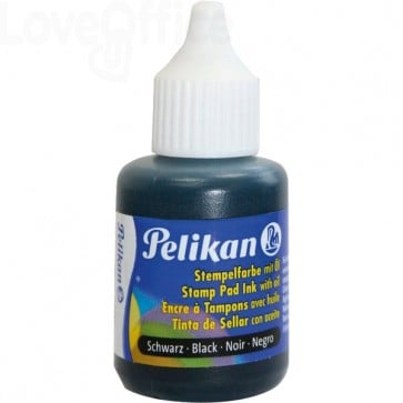 Inchiostro con olio per timbri Pelikan - Nero - 30 ml