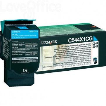 Originale Lexmark C544X1CG Toner return program Ciano