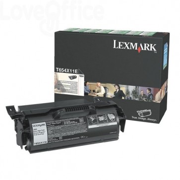 Originale Lexmark T654X11E Toner altissima resa return program Nero