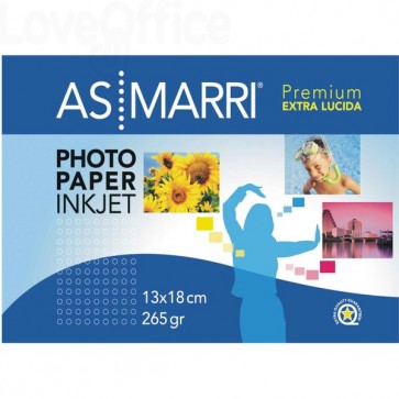 Carta fotografica per stampanti Ink-jet Premium AS Marri - Extra lucida - 13x18 cm - 265 g/m² (conf.20)