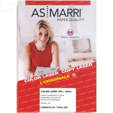 Carta fotografica lucida per stampanti Laser AS Marri - A4 - 150 g/m² (conf.250)