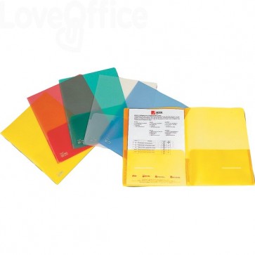 362 Cartelline con tasca A4 Full King Mec in plastica - trasparenti  (conf.5) 5.42 - Archiviazione - LoveOffice®