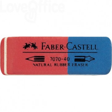 Gomma in caucciù Rosso/blu - Gomma Faber Castell - 187040