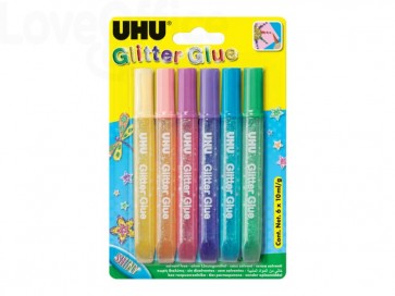 Colla glitter Uhu Shiny 6x10 ml D1641 (conf.6)
