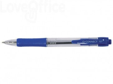 Penne a sfera a pulsante Q-Connect - M - Blu - 0,7 mm (conf.10)