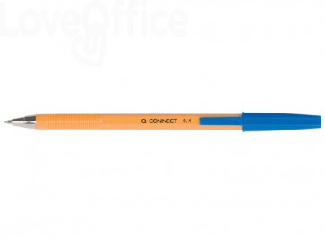Penne a sfera Q-Connect - F - Blu - 0,4 mm (conf.20)