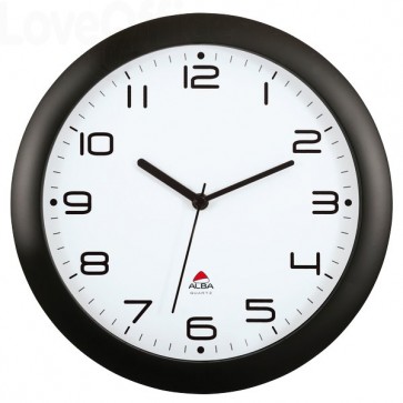 Orologio da parete Easy Time Alba - Nero - ø30 cm - HORNEW N
