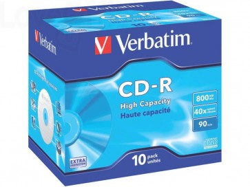 CD-R High Capacity Verbatim 800 MB - 43428 (conf.10)