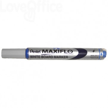 Pennarello per lavagne Bianche Pentel Maxiflo - Blu - tonda - 4 mm