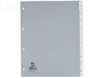 Divisore personalizzabile Q-Connect Grigio 24,5x29,7 cm ppl 10 pagine KF01853
