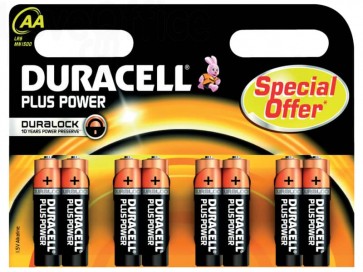 Batterie alcaline Duracell Plus Power Stilo 1500 mAh AA - DU0110 (conf.8)