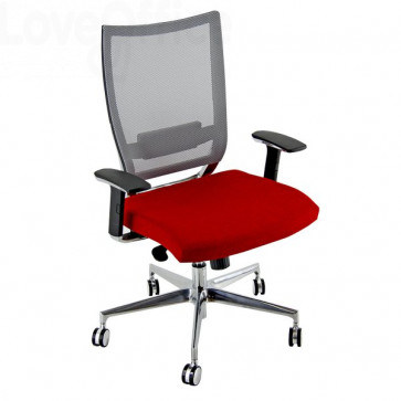 Sedia ergonomica da ufficio CONCEPT UNISIT - fili di luce - Rosso mattone - COTXL/F31