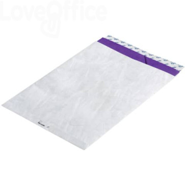 Buste a sacco piatte con strip Bianche 22,9x32,4 cm - Tyvek formato C4 - 55 g/m² (conf.500)