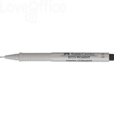 Penna punta in fibra Nera Faber-Castell Ecco Pigment 0,3 mm 166399