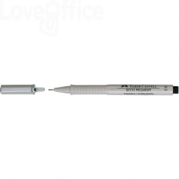 Penna punta in fibra Nera Faber-Castell Ecco Pigment 0,5 mm 166599