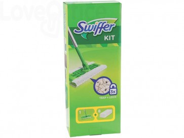 607 Starter Kit catturapolvere Swiffer Dry Verde - scopa + 8 panni