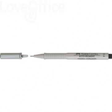 Penna punta in fibra Nera Faber-Castell Ecco Pigment 0,4 mm 166499