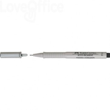 Penna punta in fibra Nera Faber-Castell Ecco Pigment 0,6 mm 166699