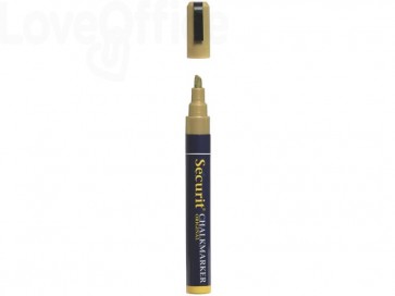 Pennarello a Gesso Liquido Oro Securit® Chalkmarker - a punta media - 2-6 mm SMA510-GD