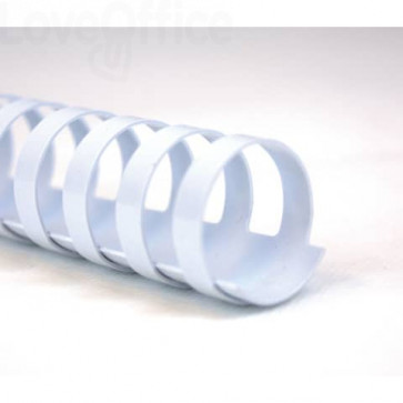 Dorsi plastici CombBind a 21 anelli - 19 mm A4 - fino a 165 fogli - GBC Bianco - 4028611 (conf.100)