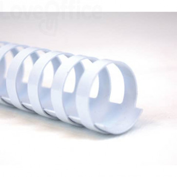 Dorsi plastici CombBind a 21 anelli - 16 mm A4 - fino a 145 fogli - GBC Bianco - 4028610 (conf.100)